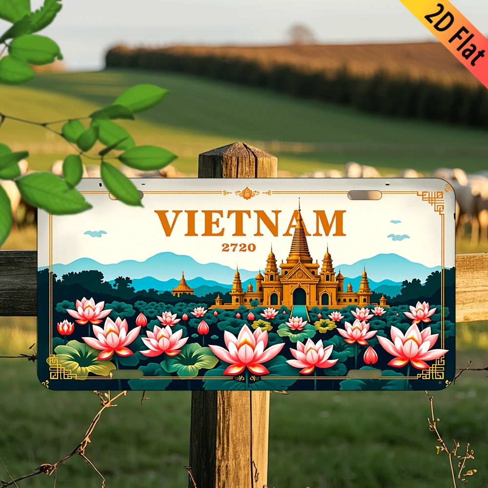 Home Decor Vietnam - Алюминиевая винтажная табличка с номером 2720