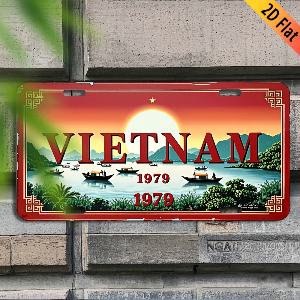 Home Decor Vietnam - Вьетнам 1979: Ретро-табличка из алюминия с