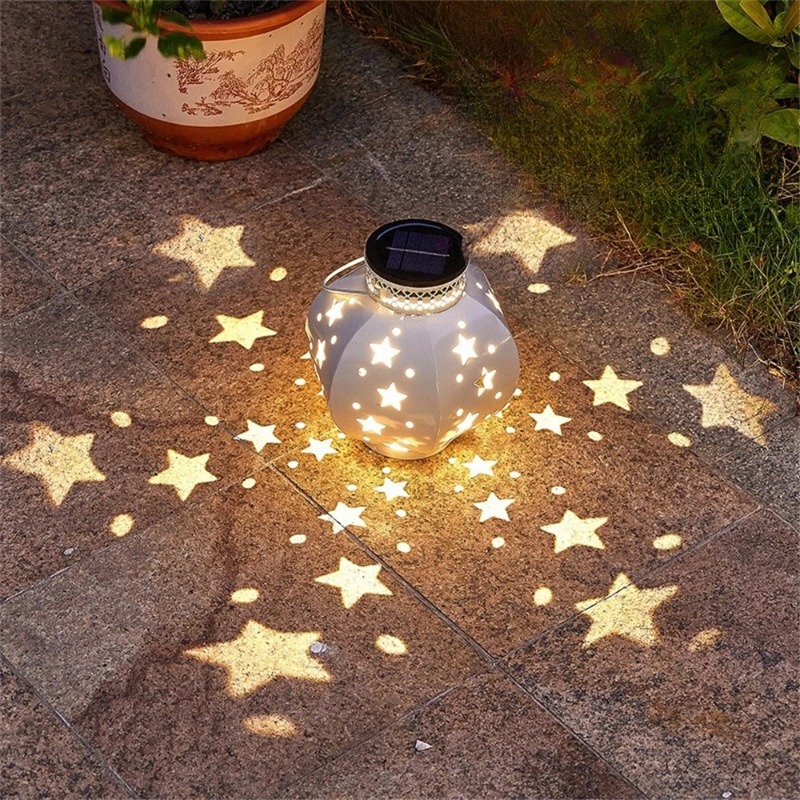 Home Decor Outdoor - Садовый проектор-фонарь на солнечной батарее, подвесной
