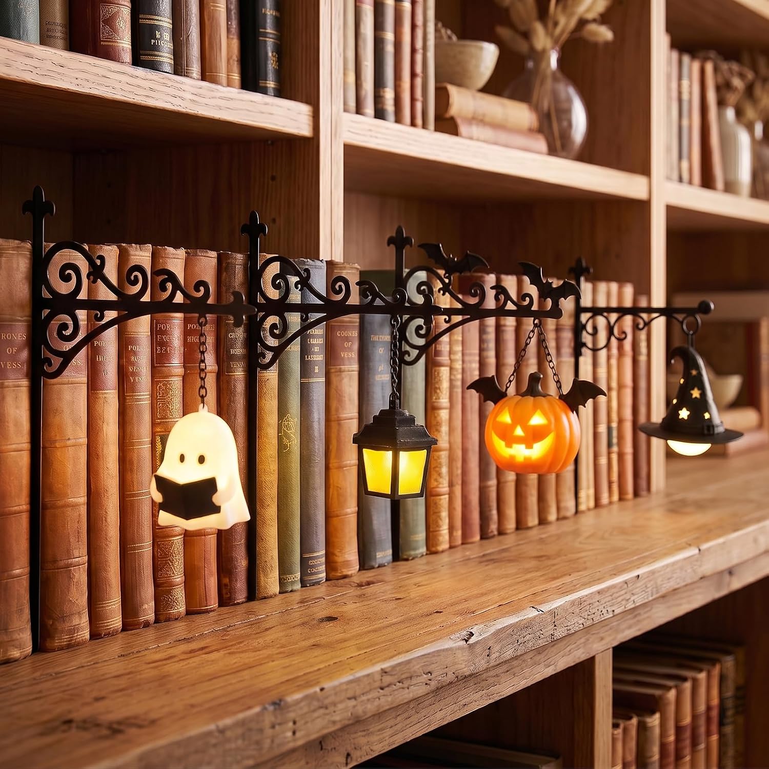 Home Decor Happy - Библиотечный фонарь-декоративное освещение для книжной полки,