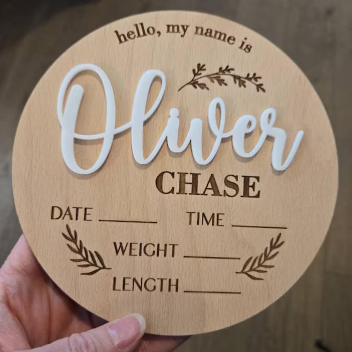 Home Decor Happy - 1 шт. Деревянная табличка с именем
