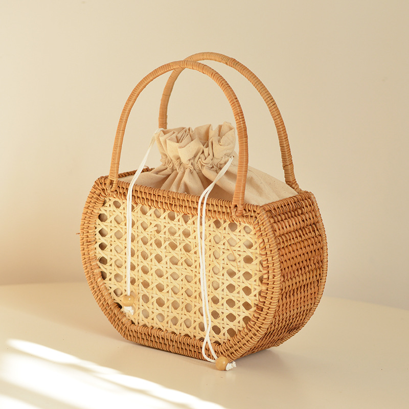 Rattan Plant Basket - Повседневные полые сумки-корзины из ротанга, плетеные