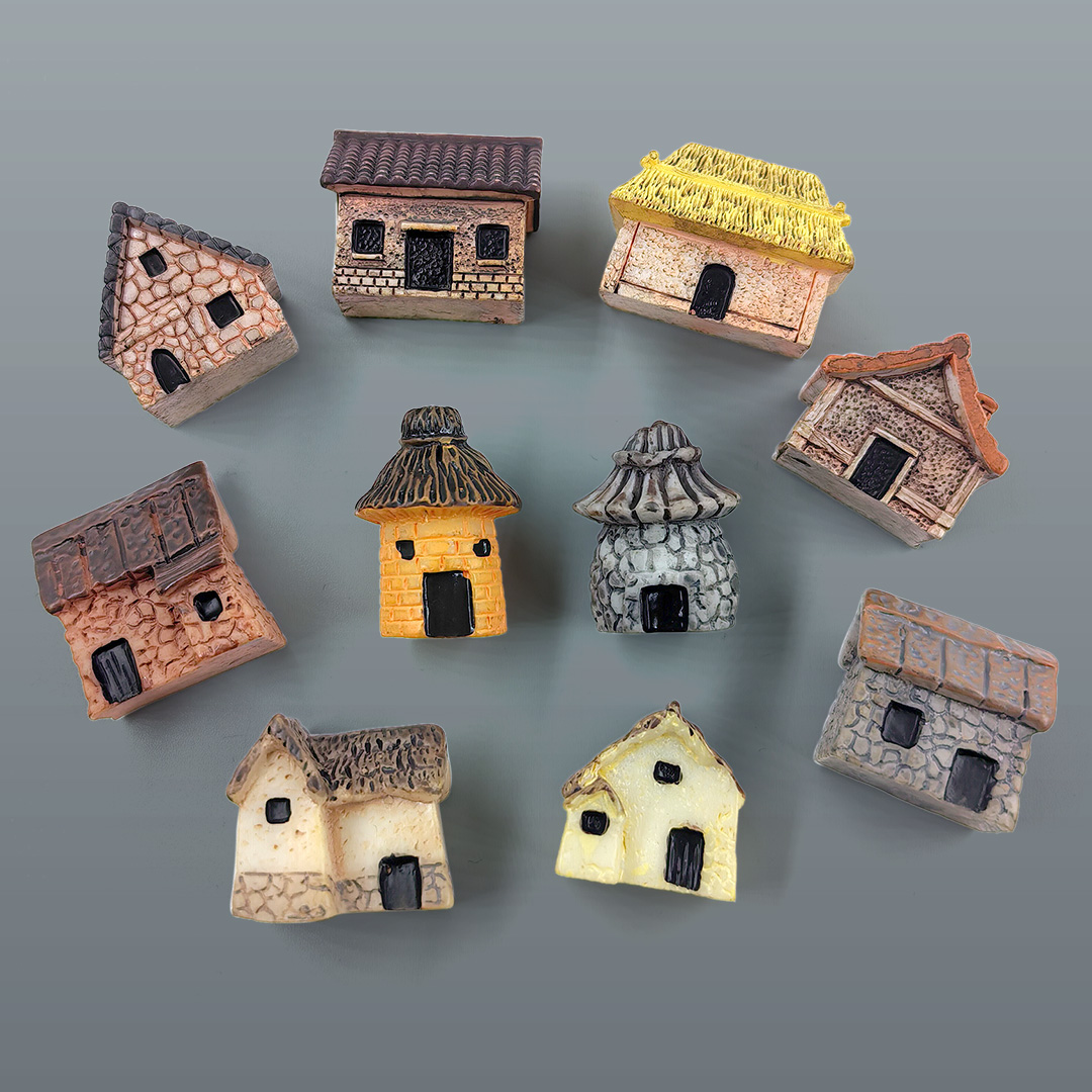 Home Decor Za - Миниатюрная фигурка домика из смолы, поделка