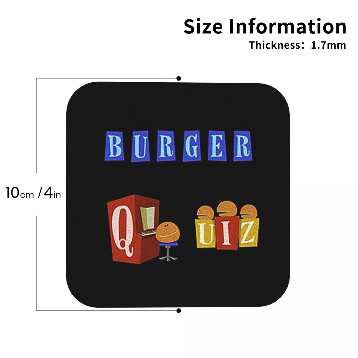 Home Decor Quiz - Подставки с логотипом Burger Quiz, кухонные