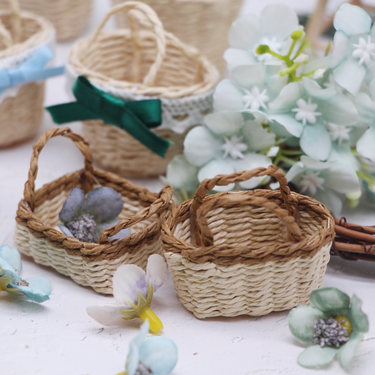 1 шт. кукольный домик ручной р – обзор и цена Rattan Plant Basket