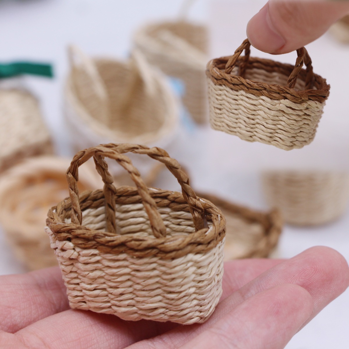 1 шт. кукольный домик ручной р – обзор и цена Rattan Plant Basket