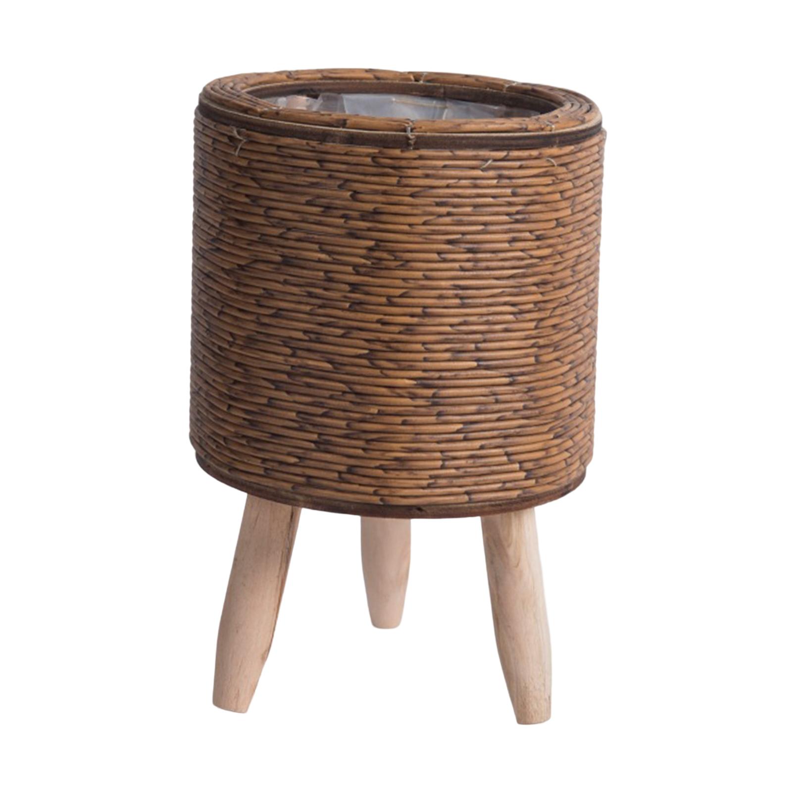 2 плетеных кашпо на ножках для – обзор и цена Rattan Plant Basket