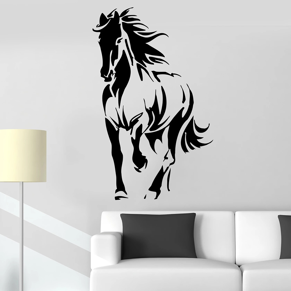 Силуэт лошади Настенная Наклей – обзор и цена Home Decor Vinyl Flooring