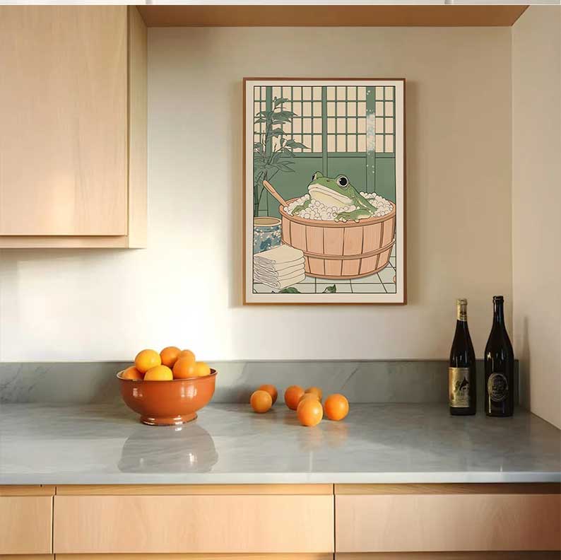 Японская лягушка в ванне, прин – обзор и цена Home Decor Vietnam