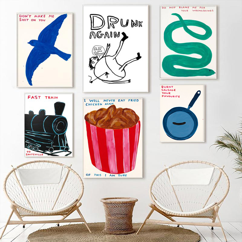 Дэвид Шригли плакаты юмористич – обзор и цена Home Decor Vietnam