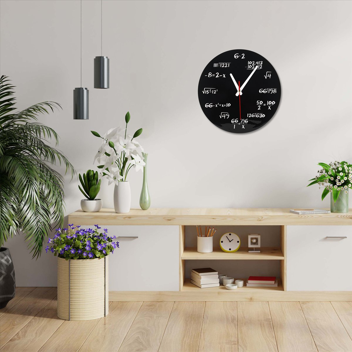 Настенные часы с математически – обзор и цена Home Decor Quiz
